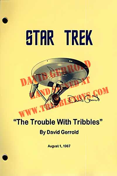 Star Trek TOS “Trouble With Tribbles” script