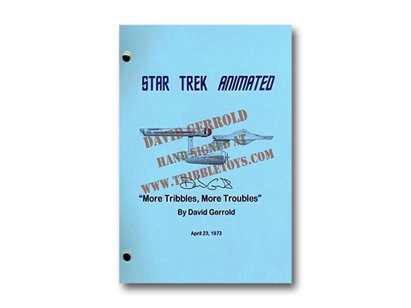 Star Trek TAS &ldquo;More Tribbles&hellip;&rdquo; script