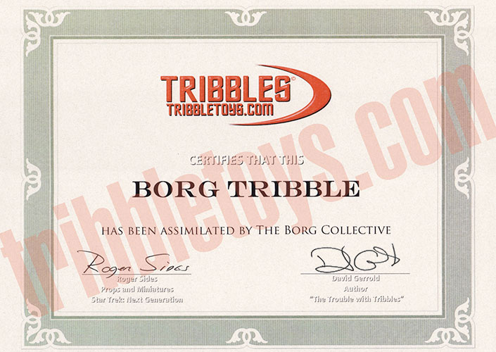 Collectible Borg Tribble Certificate